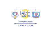 Video game design concept icon