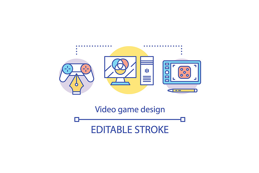 Video game design concept icon in Icons - product preview 8