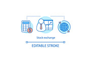 Stock exchange concept icon
