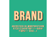 Brand vintage 3d vector lettering