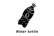 Water bottle glyph icon