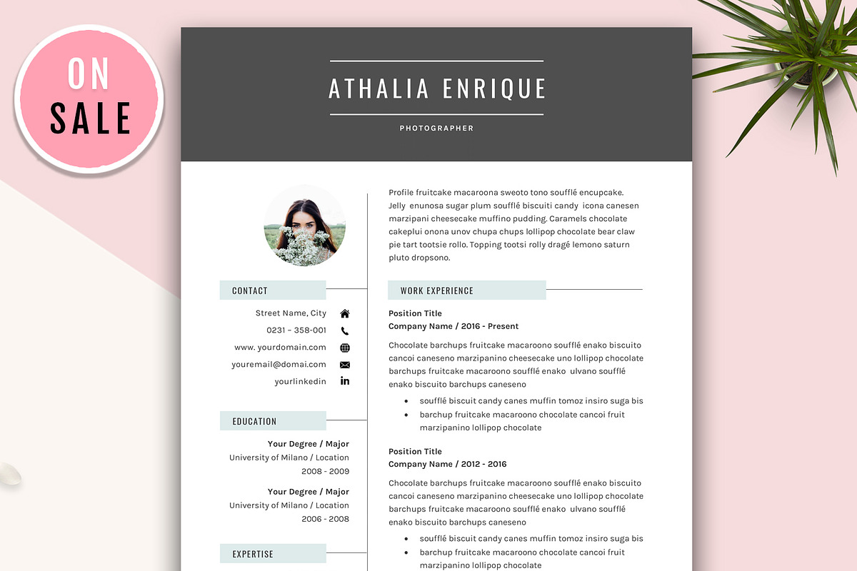Creative Resume CV Template in Letter Templates - product preview 8
