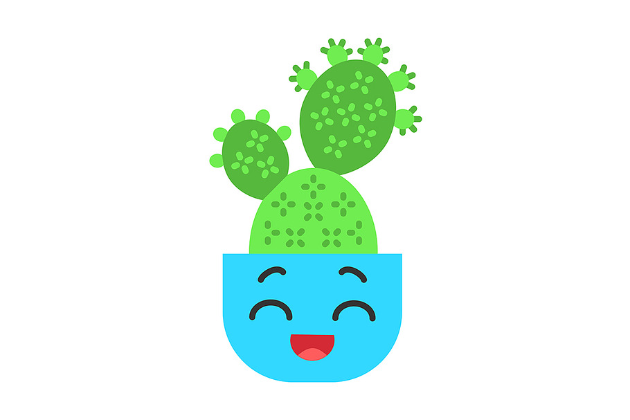 Prickly pear cactus flat design icon in Icons - product preview 8