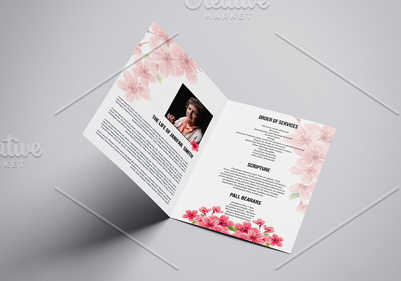 Printable Funeral Template - V961 in Brochure Templates - product preview 1