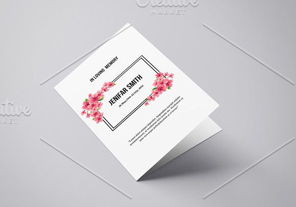 Printable Funeral Template - V961 in Brochure Templates - product preview 2