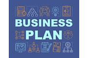 Business plan word concepts banner