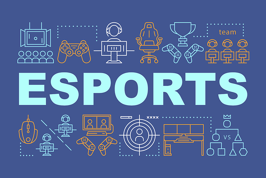 Esports word concepts banner in Icons - product preview 8