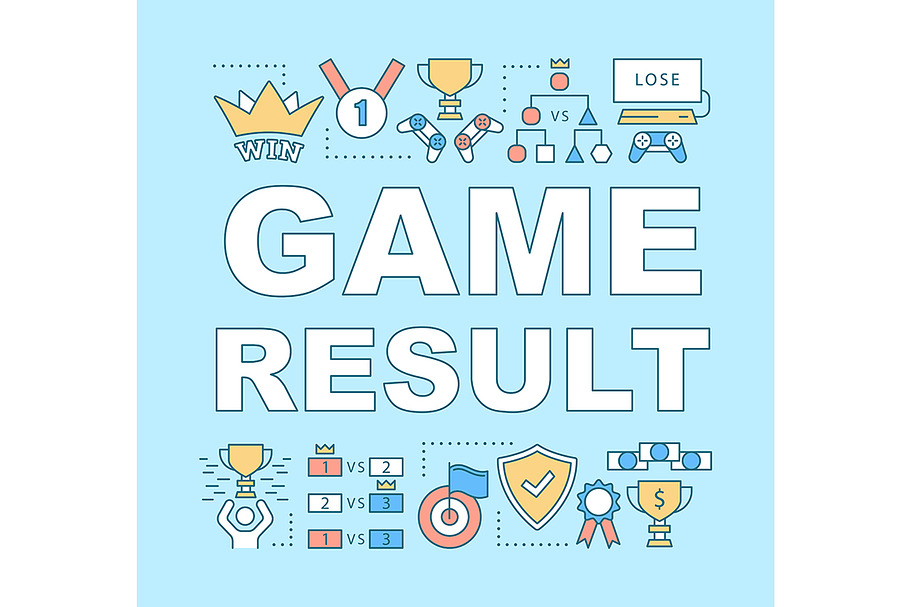 Game result word concepts banner in Icons - product preview 8
