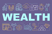 Wealth word concepts banner