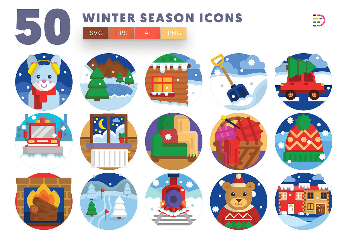 Winter Season Icons in Icons - product preview 8