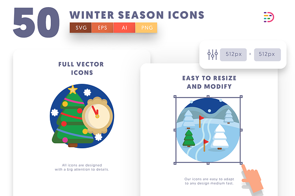 Winter Season Icons in Icons - product preview 5