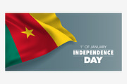 Cameroon independence day vector