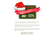 Christmas Sale Promo Label with
