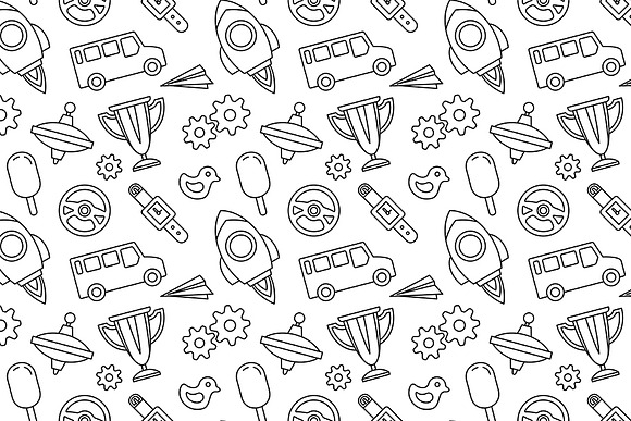 Seamless patterns for kids in Patterns - product preview 2