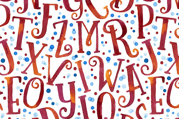 Watercolor Letters Patterns in Patterns - product preview 1