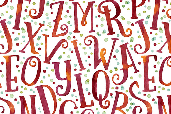 Watercolor Letters Patterns in Patterns - product preview 2