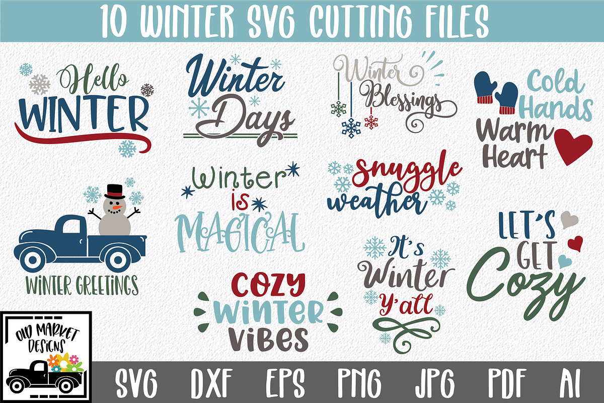 Winter SVG Cut File Bundle in Illustrations - product preview 8