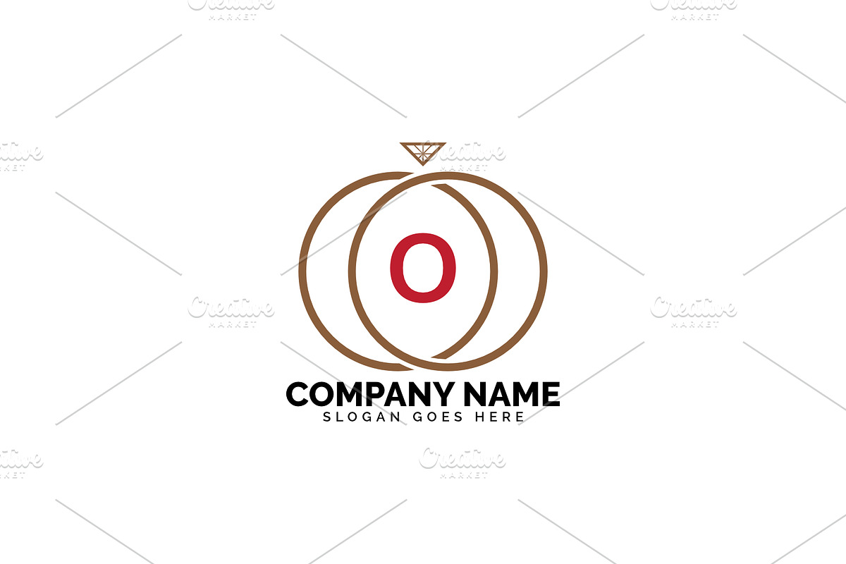 o letter ring diamond logo in Logo Templates - product preview 8