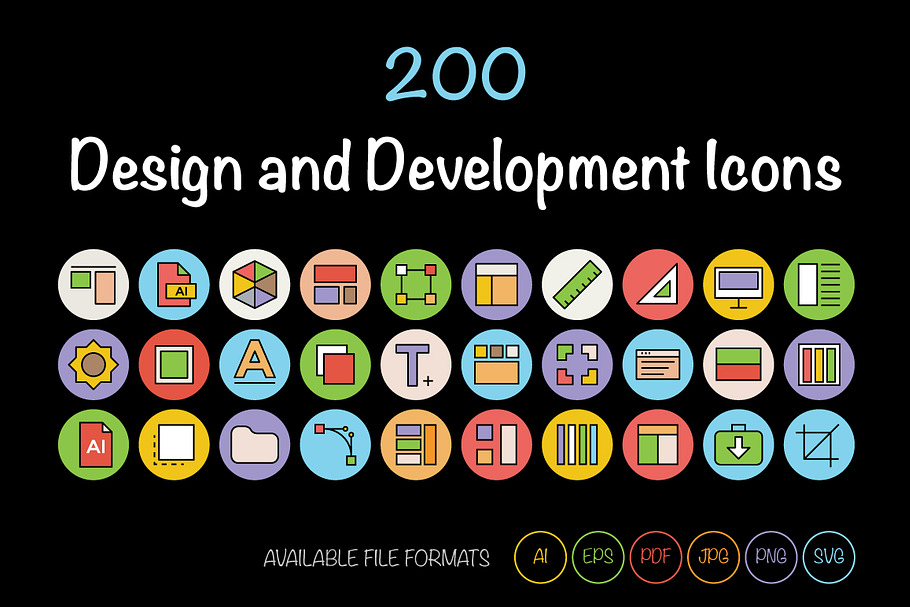 200 Design and Development Icons