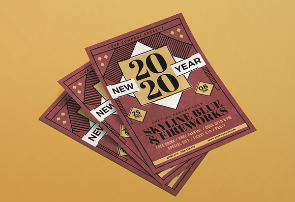New Year Flyer in Flyer Templates - product preview 2