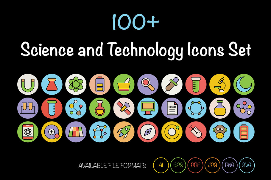 100+ Science and Technology Icons in Graphics - product preview 8