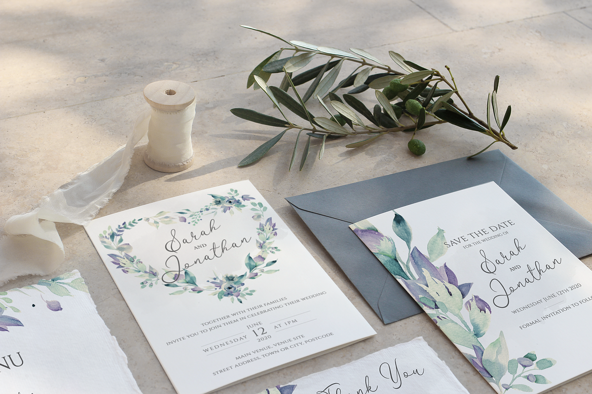 Mountain Summer 6 Piece Wedding Set in Wedding Templates - product preview 8