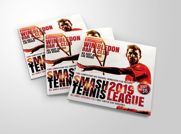 Smash Tennis League Sports Flyer in Flyer Templates - product preview 1