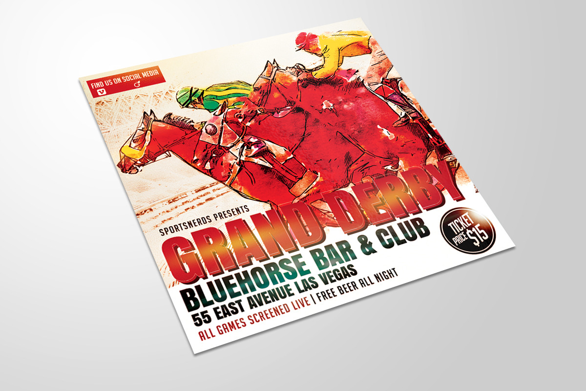 Grand Derby Sports Flyer in Flyer Templates - product preview 8