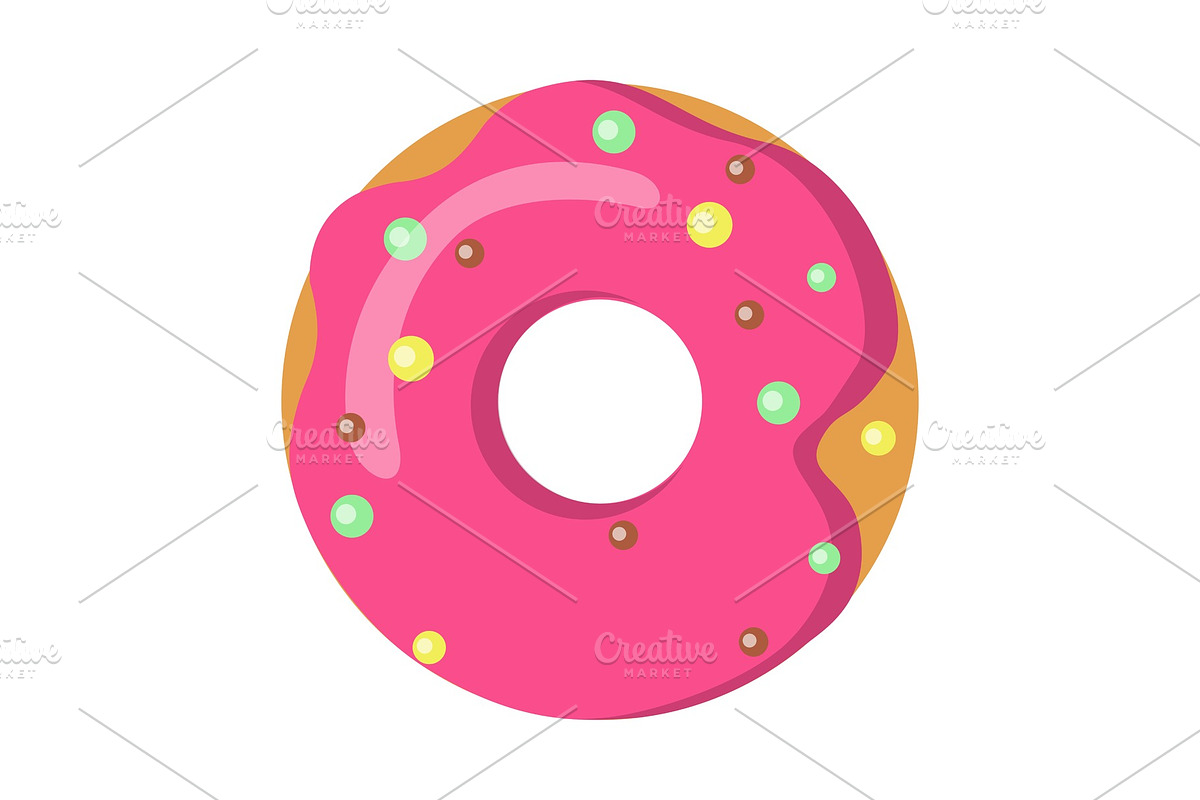 Sweets. Picture of Doughnut with in Illustrations - product preview 8