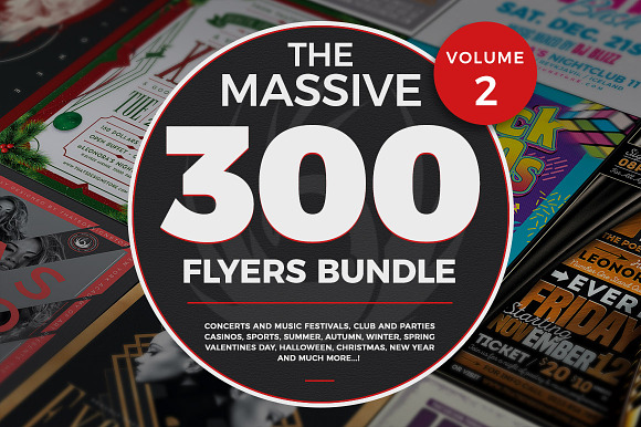 Massive 300 Flyers Bundle Vol.2 in Flyer Templates - product preview 31