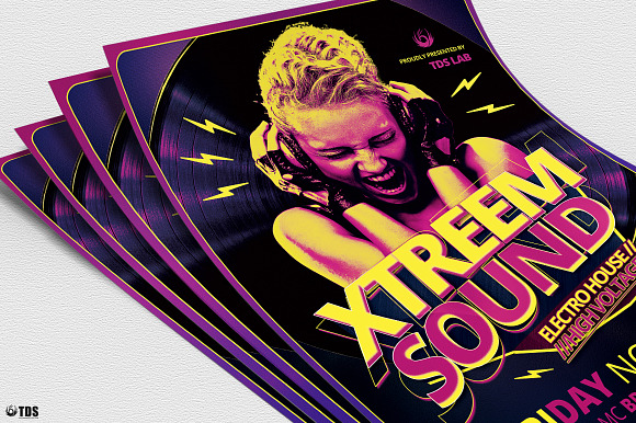 Xtreem Sound Flyer Template in Flyer Templates - product preview 4