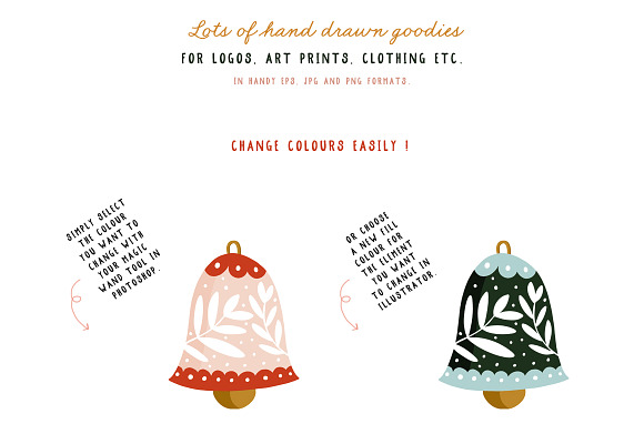 101 Festive Colour Elements EPS PNG in Illustrations - product preview 3