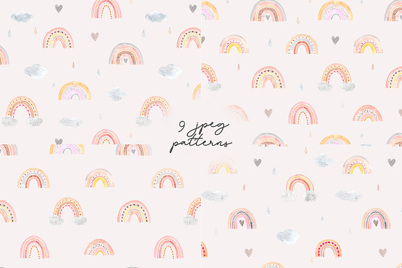 Watercolor Rainbow. Cute Patterns in Patterns - product preview 1