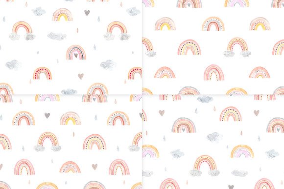 Watercolor Rainbow. Cute Patterns in Patterns - product preview 2