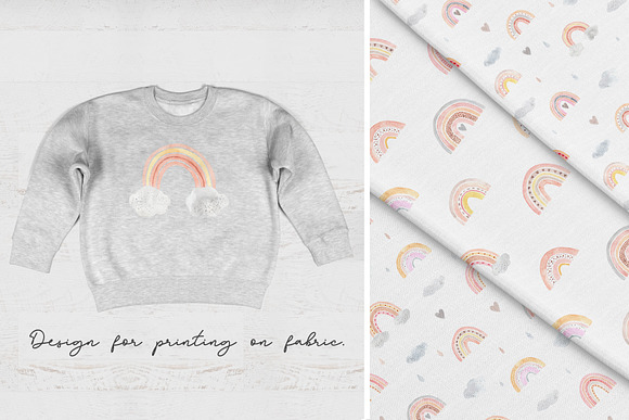 Watercolor Rainbow. Cute Patterns in Patterns - product preview 4