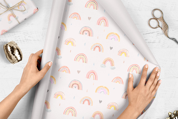 Watercolor Rainbow. Cute Patterns in Patterns - product preview 5