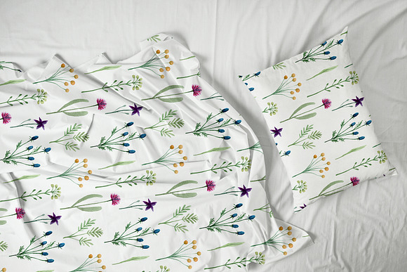 Watercolor Wildflowers. Patterns in Patterns - product preview 3