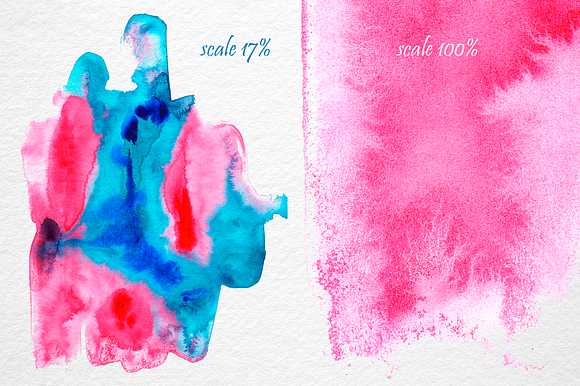 25 Watercolor blobs pack in Textures - product preview 2