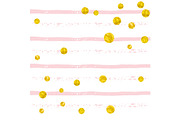 Gold glitter confetti with dots