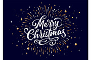 Merry Christmas. Lettering text for