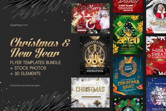 Christmas & New Year Flyers Bundle in Flyer Templates - product preview 5
