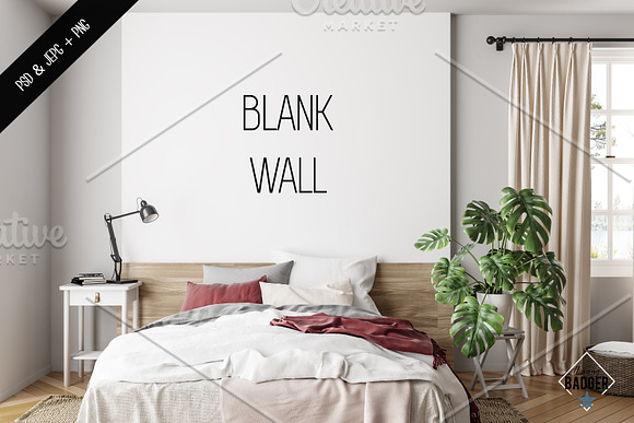 Wall mockup & wallpaper mockup in Print Mockups - product preview 5