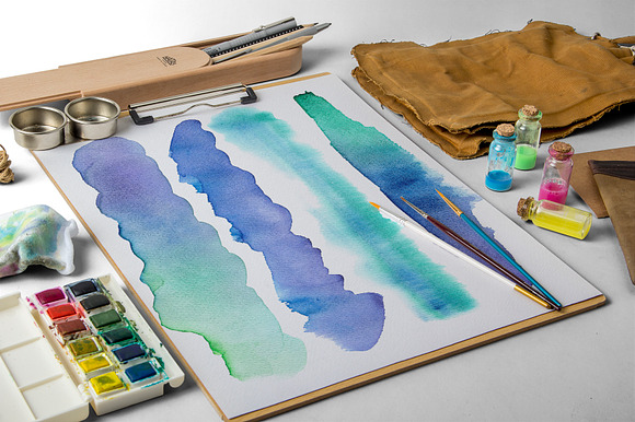 Watercolor splotches & backgrounds in Textures - product preview 4
