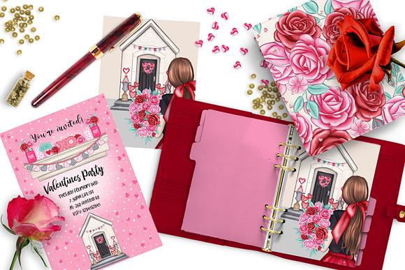 Valentines Wishes Clipart Collection in Illustrations - product preview 3