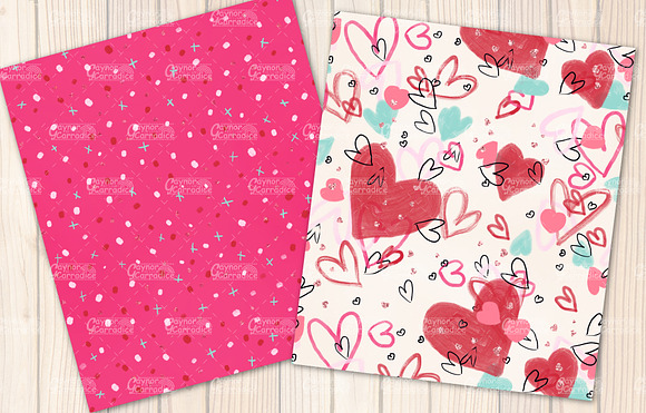 Valentines Wishes Seamless Patterns in Patterns - product preview 3
