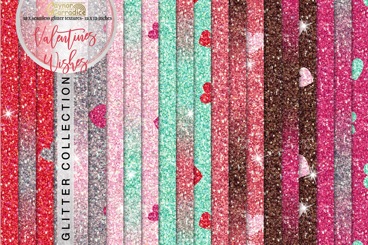 Valentines Seamless Glitters in Textures - product preview 8