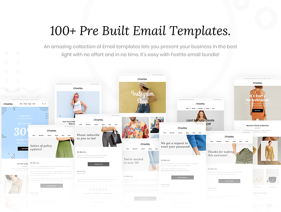 100+ Email for Fashion Email Bundle in Mailchimp Templates - product preview 1