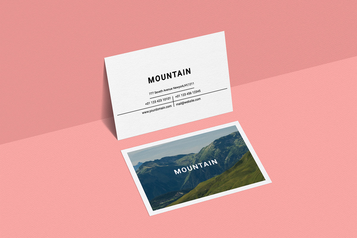 Mountain Agency Business Card in Business Card Templates - product preview 8
