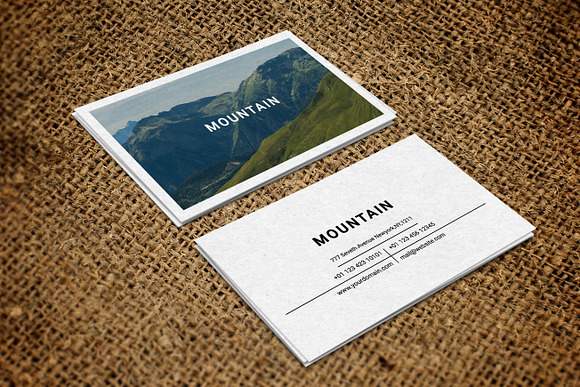 Mountain Agency Business Card in Business Card Templates - product preview 1