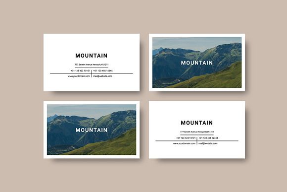 Mountain Agency Business Card in Business Card Templates - product preview 2